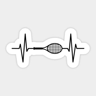 tennis heartbeat t-shirt Sticker